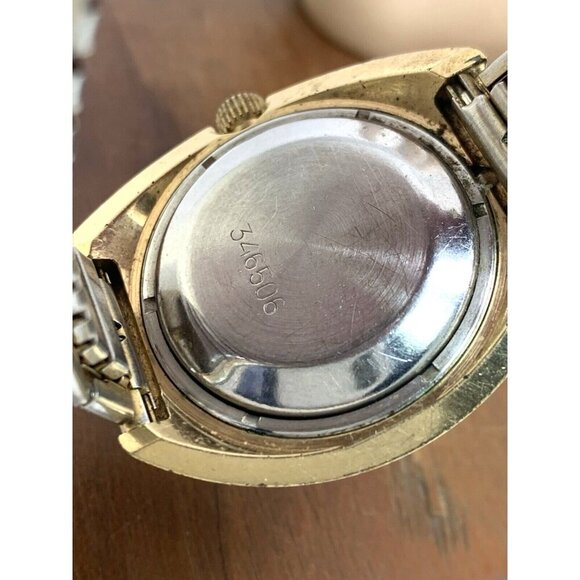 Slava Men's Watch Vintage USSR Automatic Green Dial Day Date Gold Steel 41mm - Picture 6 of 13